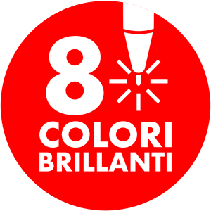 8 colori super brillanti